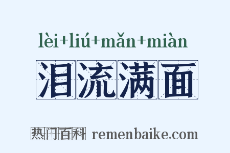 泪流满面是什么意思的图片
